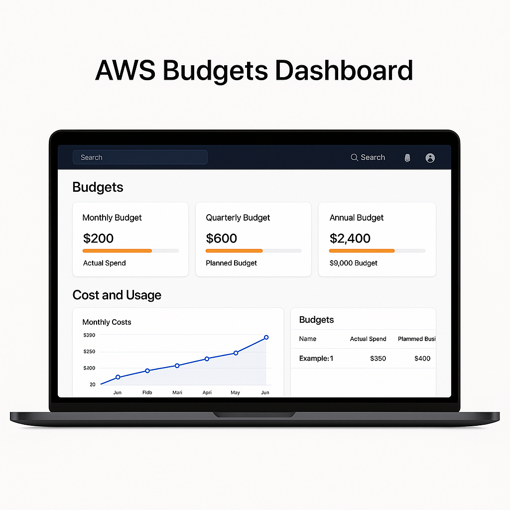 AWS Budgets Dashboard